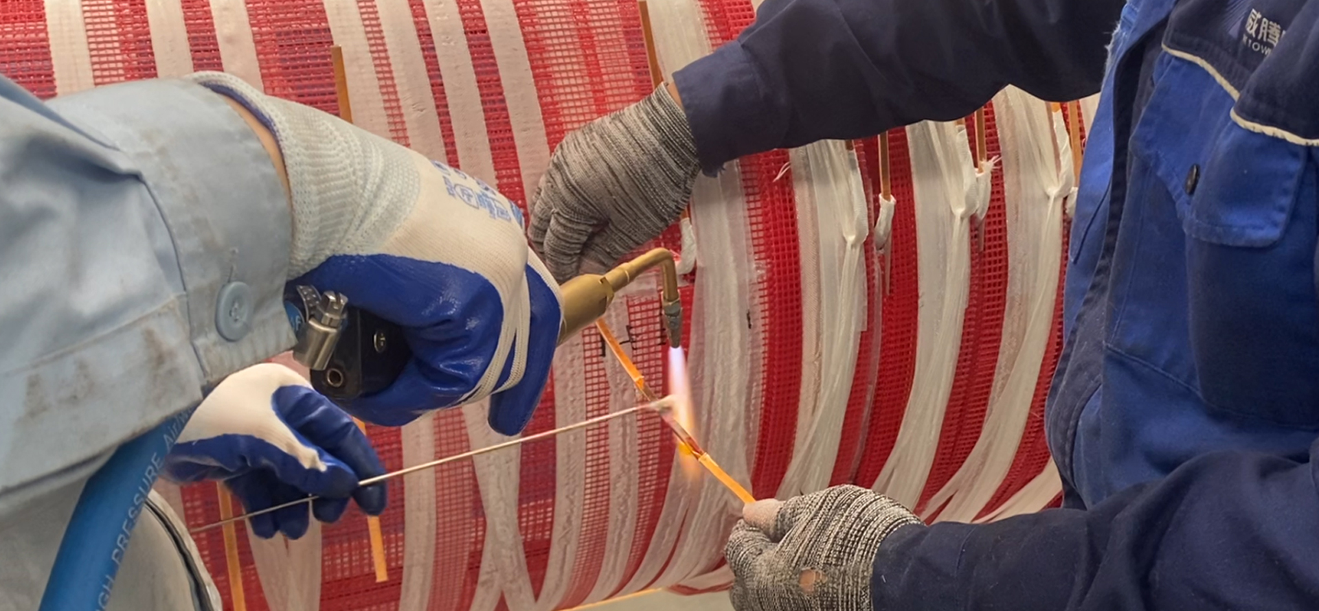 威腾变压器使用LQJN-H8000型氢氧焊机焊接变压器铜排应用