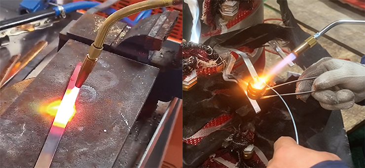 氢氧焊机铜排焊接